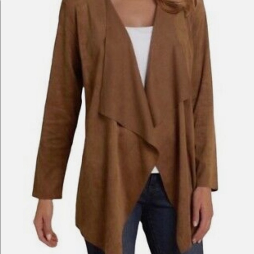 Soft Surroundings Draped Shape Faux Suede Jacket. Size S